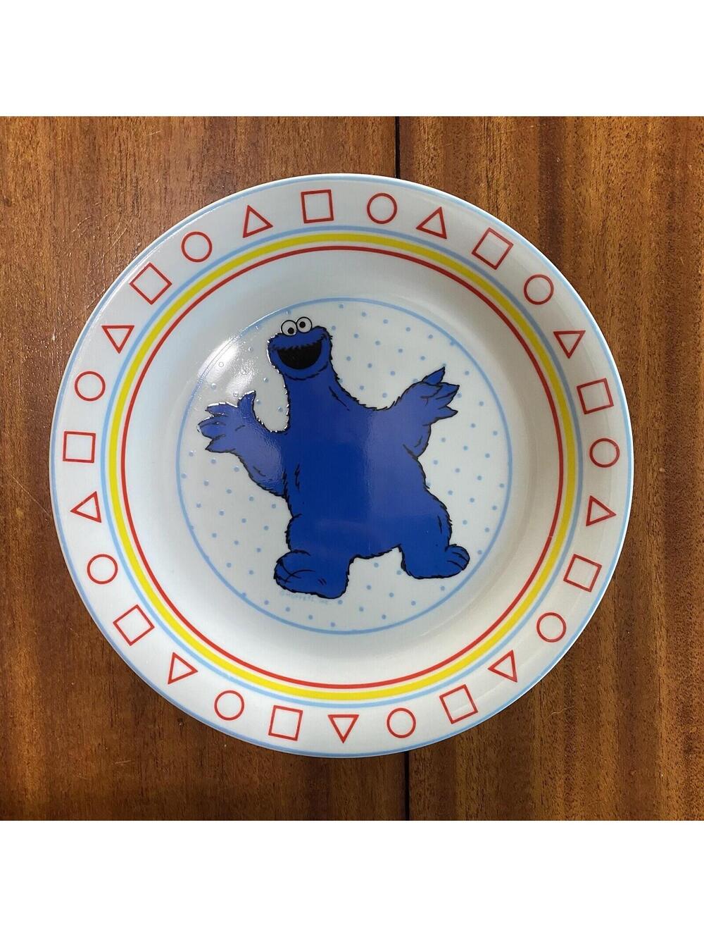 Vintage 1980’s Sesame Street Cookie Monster Porcelain Plate 8.25"